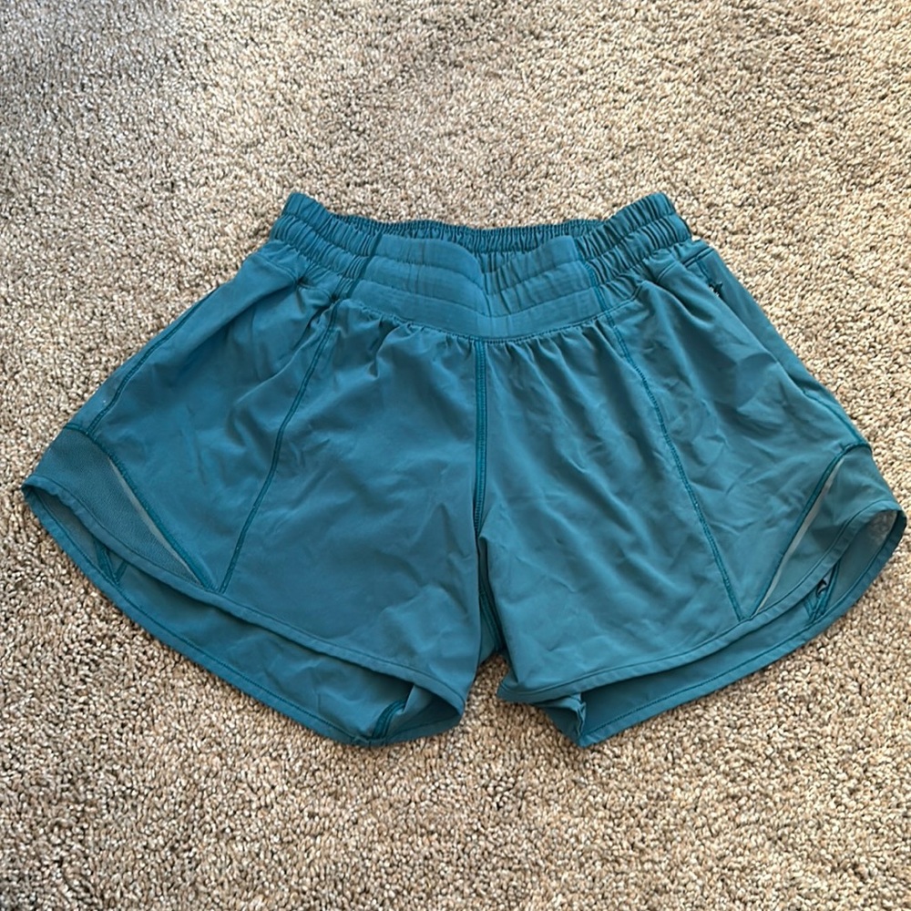 Dark blue Lululemon hotty hot shorts